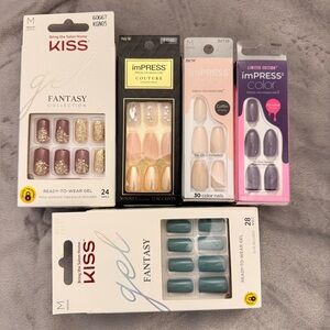 ✨ KISS & imPRESS Premium Press-On Nail Bundle ✨